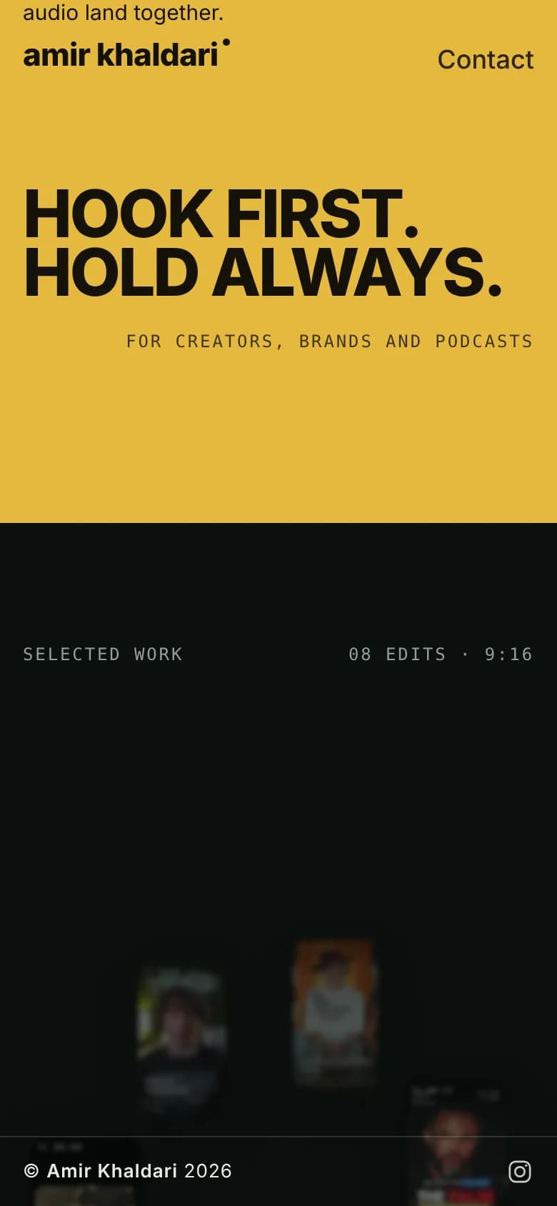 The website on a phone — approach section